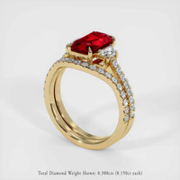 2.01 Ct. Ruby Ring, 14K Yellow Gold 2