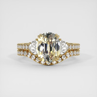 4.16 Ct. Bi Color Sapphire Ring, 14K Yellow Gold 1