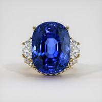 31.13 Ct. Sapphire Ring, 14K Yellow Gold 1
