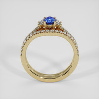 0.70 Ct. Blue Sapphire Ring, 14K Yellow Gold 3