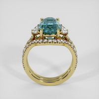 7.47 Ct. Bluish Green Sapphire Ring, 14K Yellow Gold 3