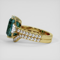 7.47 Ct. Bluish Green Sapphire Ring, 14K Yellow Gold 4
