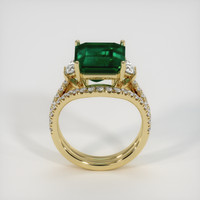 5.87 Ct. Emerald Ring, 18K Yellow Gold 3