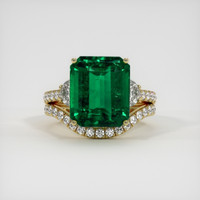 5.41 Ct. Emerald Ring, 18K Yellow Gold 1