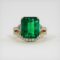 5.10 Ct. Emerald Ring, 18K Yellow Gold 1