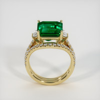 5.10 Ct. Emerald Ring, 18K Yellow Gold 3