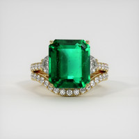 4.79 Ct. Emerald Ring, 18K Yellow Gold 1