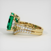 6.72 Ct. Emerald Ring, 18K Yellow Gold 4