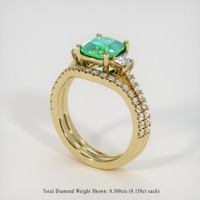 1.25 Ct. Emerald Ring, 18K Yellow Gold 2