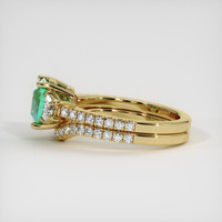 1.25 Ct. Emerald Ring, 18K Yellow Gold 4