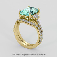 3.42 Ct. Emerald Ring, 18K Yellow Gold 2