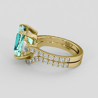 3.42 Ct. Emerald Ring, 18K Yellow Gold 4
