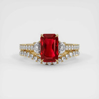 2.01 Ct. Ruby Ring, 18K Yellow Gold 1