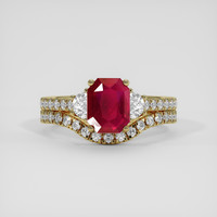 2.34 Ct. Ruby Ring, 18K Yellow Gold 1