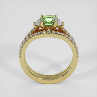 1.18 Ct. Green Sapphire Ring, 18K Yellow Gold 3