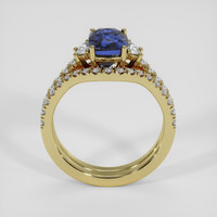 3.18 Ct. Blue Sapphire Ring, 18K Yellow Gold 3