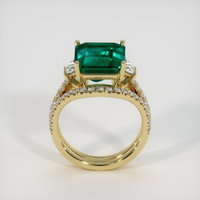 6.43 Ct. Emerald Ring, 18K Yellow Gold 3