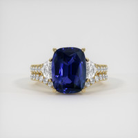 4.45 Ct. Color Change Sapphire Ring, 18K Yellow Gold 1
