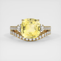 3.77 Ct. Sapphire Ring, 18K Yellow Gold 1