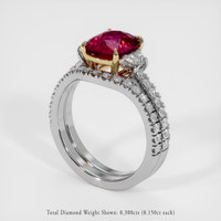 2.92 Ct. Ruby Ring, 14K Yellow & White 2