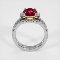 2.92 Ct. Ruby Ring, 14K Yellow & White 3