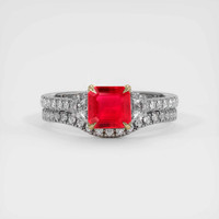 1.22 Ct. Ruby Ring, 14K Yellow & White 1