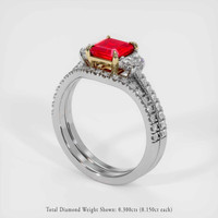 1.22 Ct. Ruby Ring, 14K Yellow & White 2