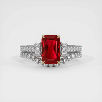 2.01 Ct. Ruby Ring, 14K Yellow & White 1