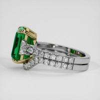 4.19 Ct. Emerald Ring, 18K Yellow & White 4