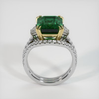 5.47 Ct. Emerald Ring, 18K Yellow White 3