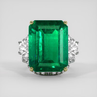 20.52 Ct. Emerald Ring, 18K Yellow & White 1