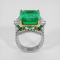20.52 Ct. Emerald Ring, 18K Yellow & White 3
