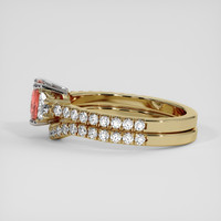 1.01 Ct. Padparadscha Sapphire Ring, 18K Yellow & White 4