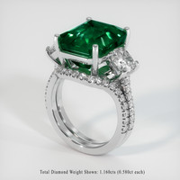 9.21 Ct. Emerald Ring, Platinum 950 2