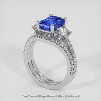 3.11 Ct. Blue Sapphire Ring, Platinum 950 2
