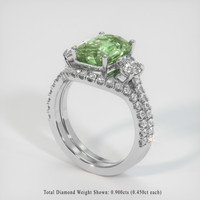 5.26 Ct. Sapphire Ring, 14K White Gold 2