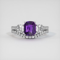 2.04 Ct. Sapphire Ring, 14K White Gold 1