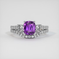 2.54 Ct. Sapphire Ring, 14K White Gold 1