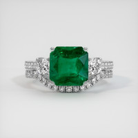 3.02 Ct. Emerald Ring, 18K White Gold 1