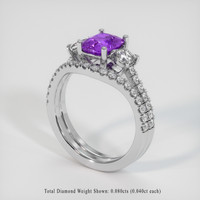 2.54 Ct. Sapphire Ring, 18K White Gold 2