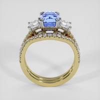 2.93 Ct. Blue Sapphire Ring, 14K White & Yellow 3