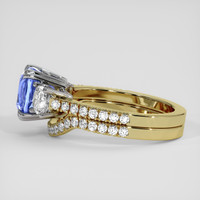 2.93 Ct. Blue Sapphire Ring, 14K White & Yellow 4