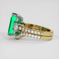 3.84 Ct. Emerald Ring, 18K White & Yellow 4