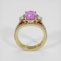 4.20 Ct. Pinkish Purple Sapphire Ring, 14K Yellow Gold 3
