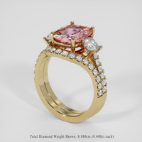3.69 Ct. Bi Color Sapphire Ring, 14K Yellow Gold 2