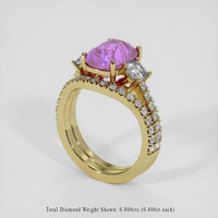 4.20 Ct. Pinkish Purple Sapphire Ring, 18K Yellow Gold 2