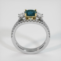 1.69 Ct. Greenish Blue Sapphire Ring, 14K Yellow & White 3