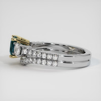 1.69 Ct. Greenish Blue Sapphire Ring, 14K Yellow & White 4