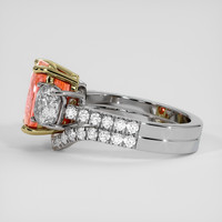 3.98 Ct. Padparadscha Sapphire Ring, 14K Yellow & White 4