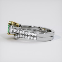0.88 Ct. Emerald Ring, 18K Yellow & White 4